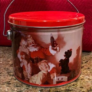 Vintage 1950’s Coca Cola Santa tin